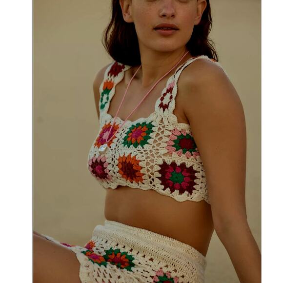 Anthropologie Tops - NWT Beach Riot x Anthropologie Crochet Cotton Crop Top - Size Large